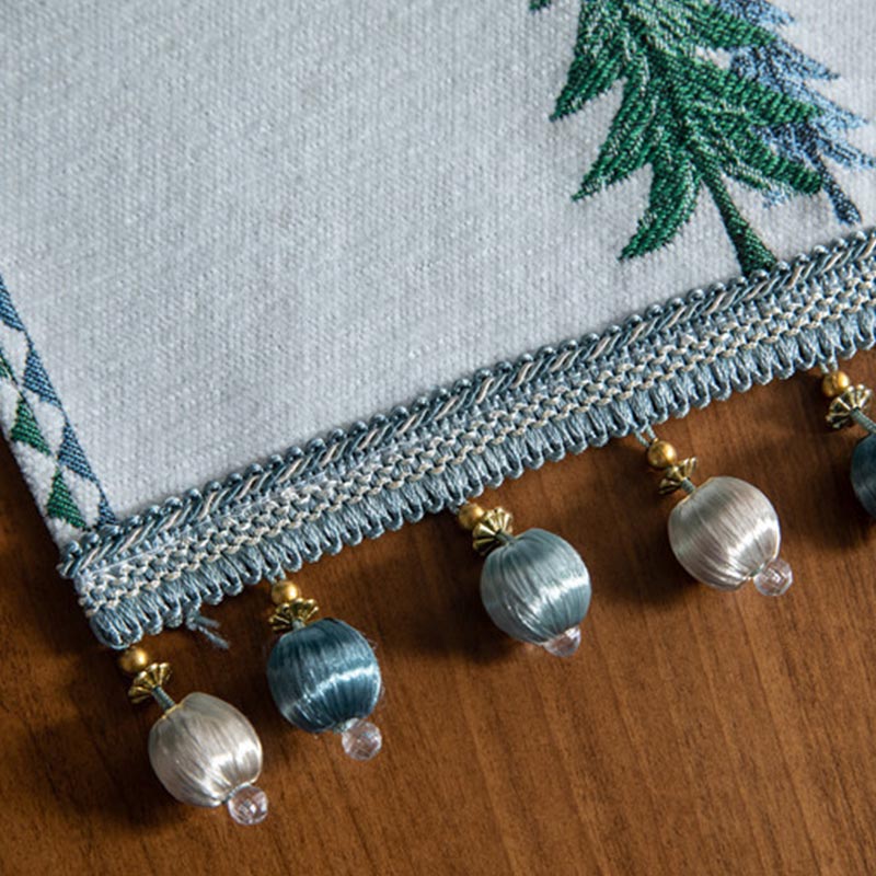 Chemin de table sapin de Noël pour un charme festif