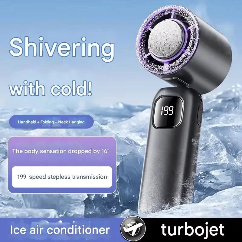 Turbo-Handventilator mit sofortiger Eis-Kühlung  