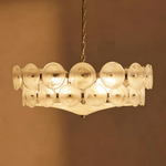 Disc Glass Chandelier — Sculptural Ambient Glow