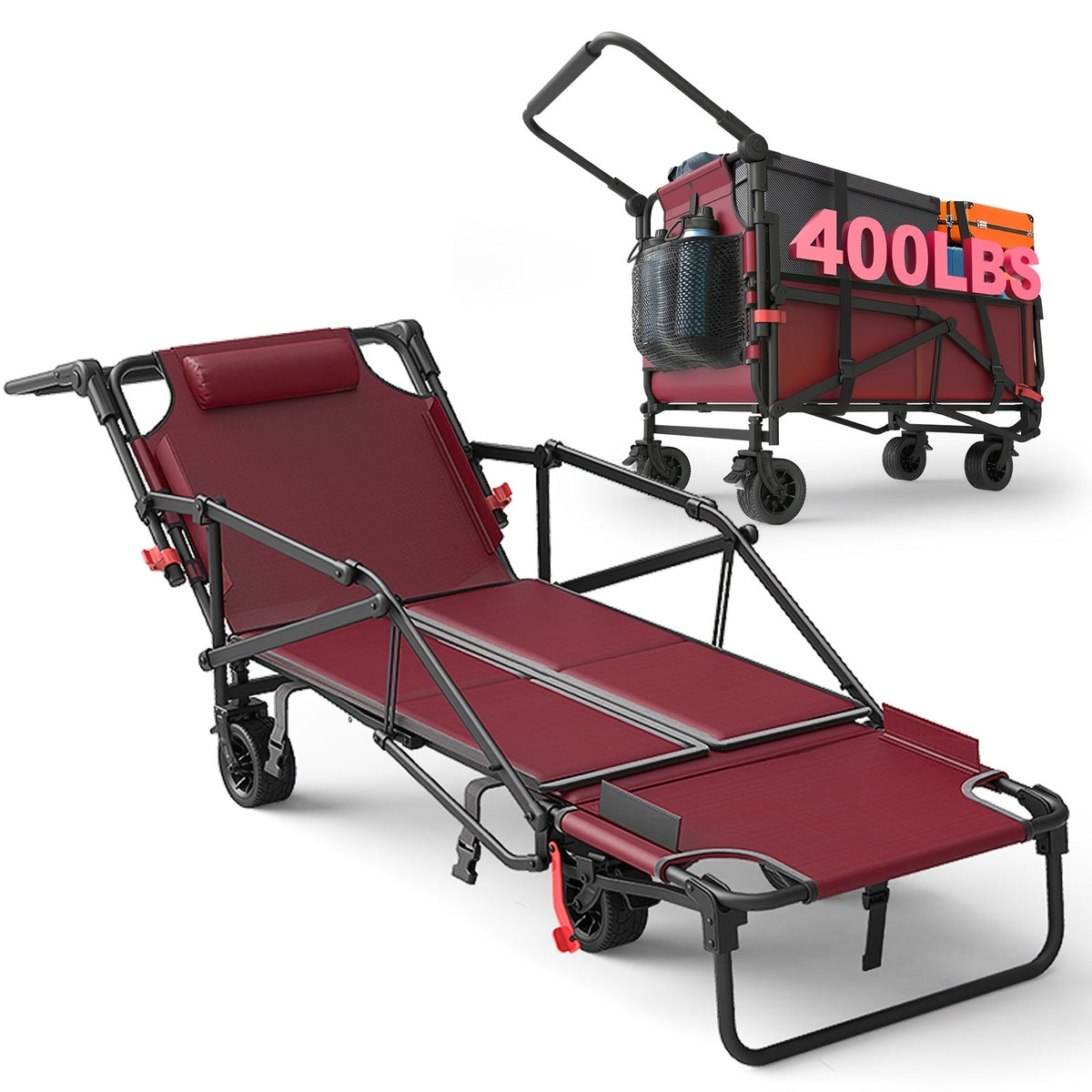 Heavy Duty Folding Wagon with All-Terrain Wheels