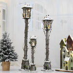 Nordic Wood House Street Lamp, Festive Glow