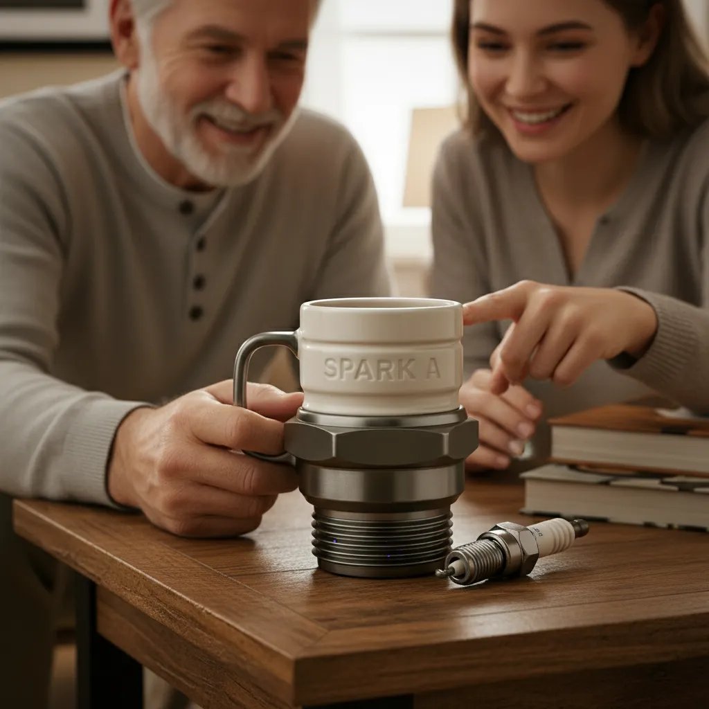 Tasse bougie d'allumage avec caractère automobile