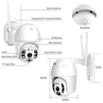 5MP WiFi Outdoor PTZ Dome CCTV Camera With 360° Coverage