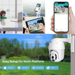 5MP WiFi Outdoor PTZ Dome CCTV Camera With 360° Coverage
