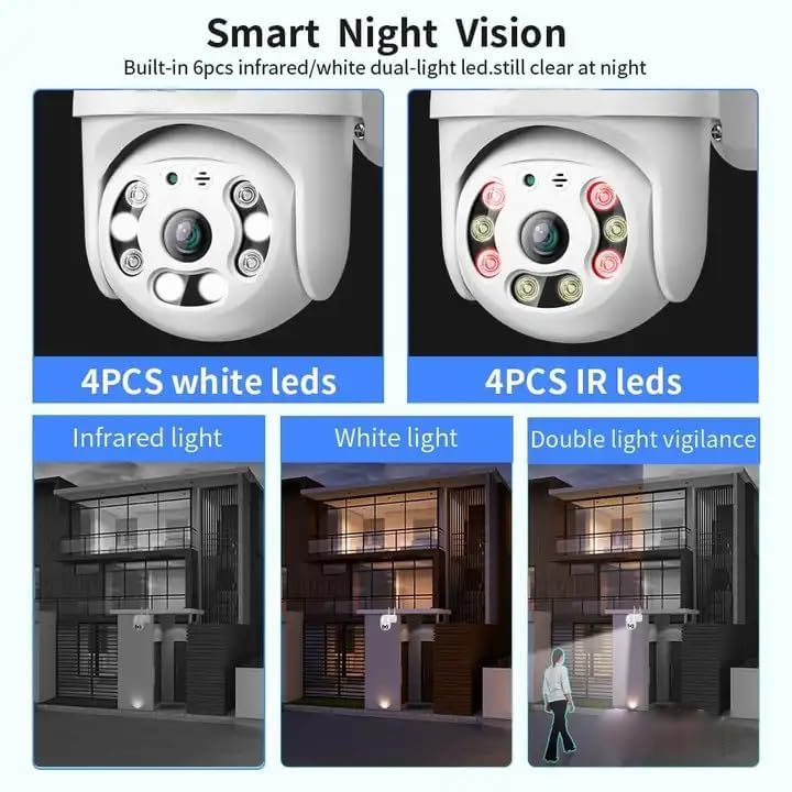 5MP WiFi Outdoor PTZ Dome CCTV Camera With 360° Coverage