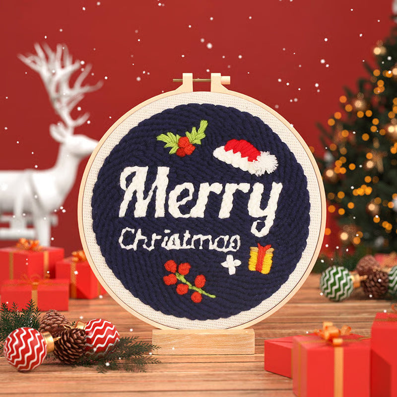 Kit de bordado navideño para decoración sentida