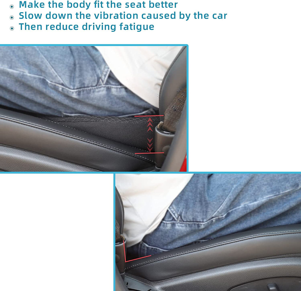 Adult Car Booster Seat Cushion for Clearer Views
