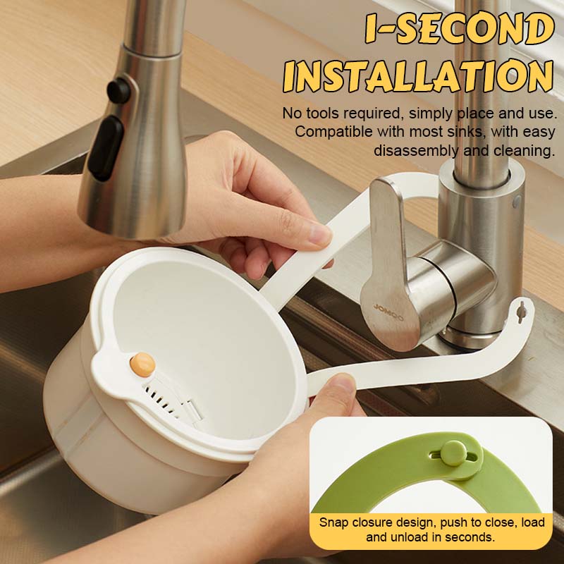 Clip-On Sink Drain Basket for Clutter-Free Counters