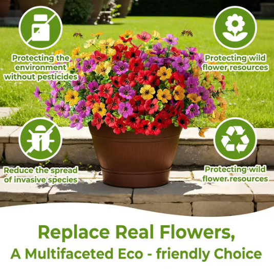 Artificial Flowering Plants With Lasting Color