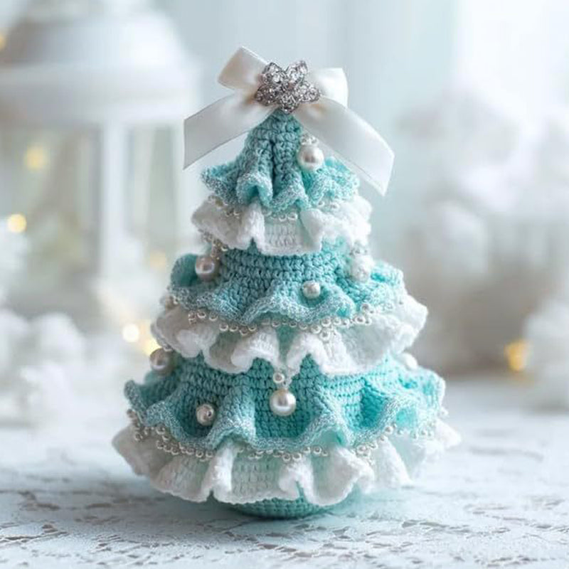 Crochet Christmas Tree Ornament With Festive Charm