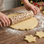 Engraved Christmas Rolling Pin For Festive Cookies