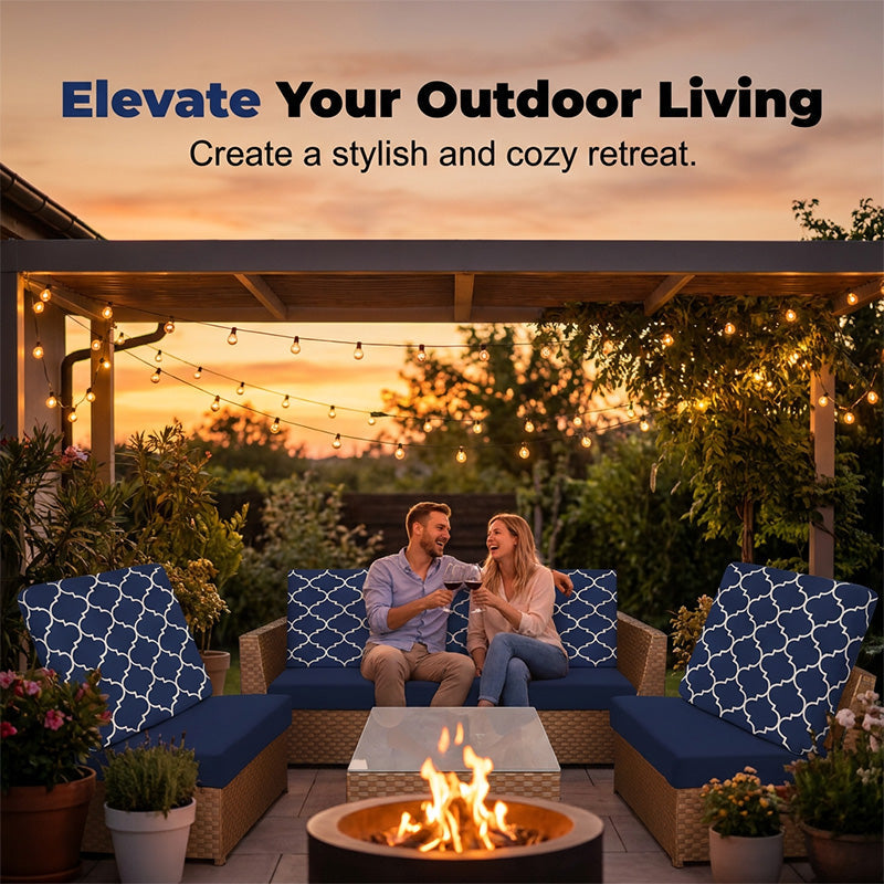 Fundas impermeables para cojines de patio para encanto exterior