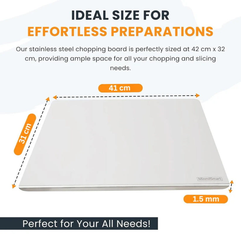 Stainless Steel Cutting Board For Sleek Prep