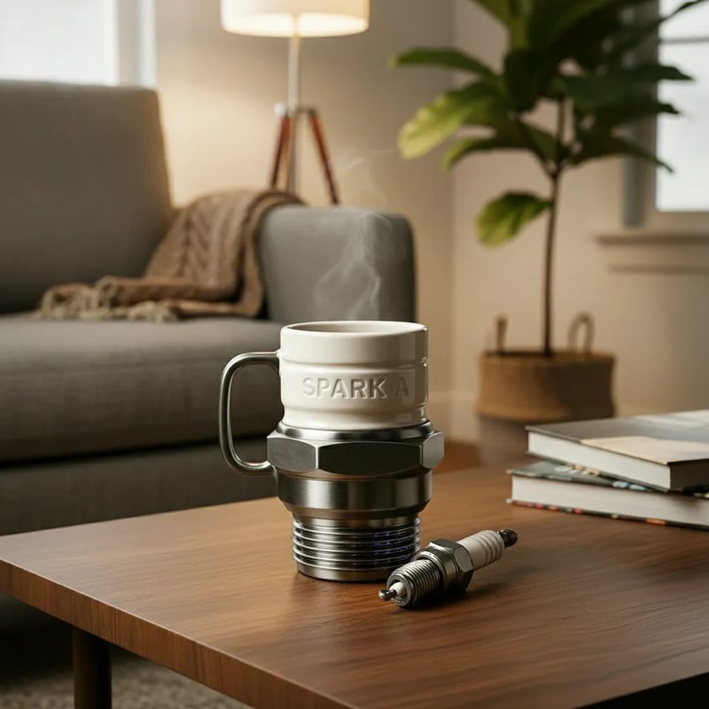 Tasse bougie d'allumage avec caractère automobile