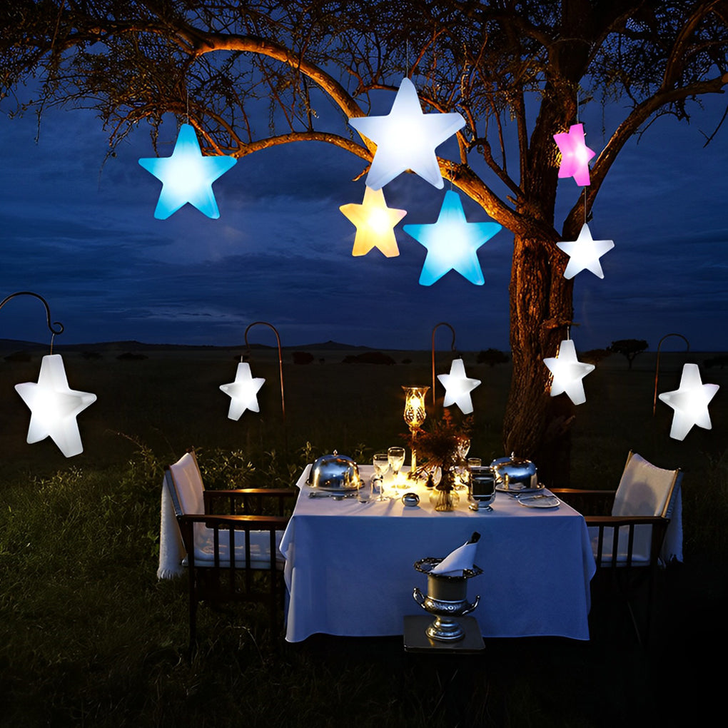 Bunte Stern-Ornamentlichter für festlichen Glanz