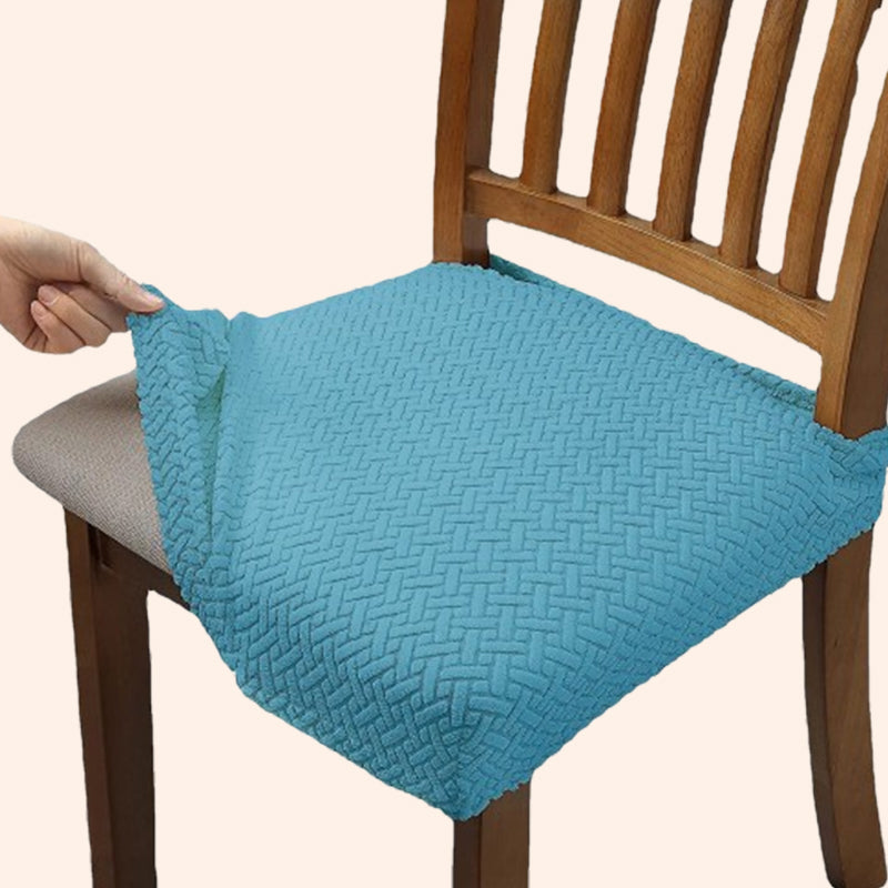 Housse de siège de chaise jacquard avec caractère artistique