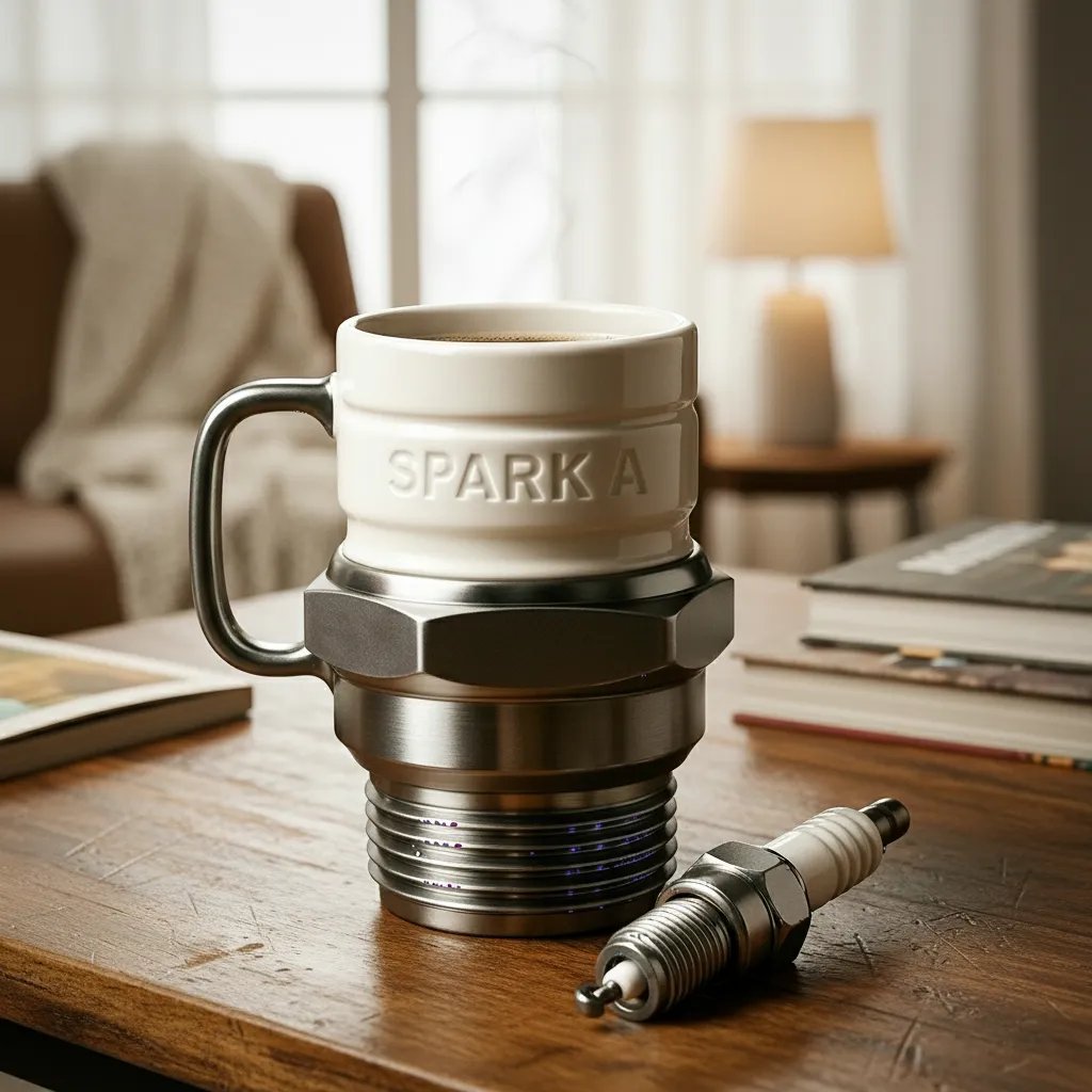 Tasse bougie d'allumage avec caractère automobile