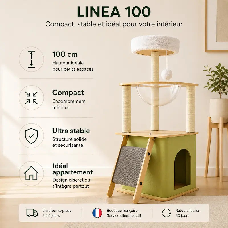 Linea 100 Cat Tree – Compact Yet Stable