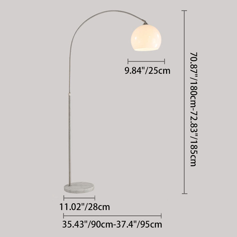 Lampe sur pied arc en marbre pour lumière sculpturale