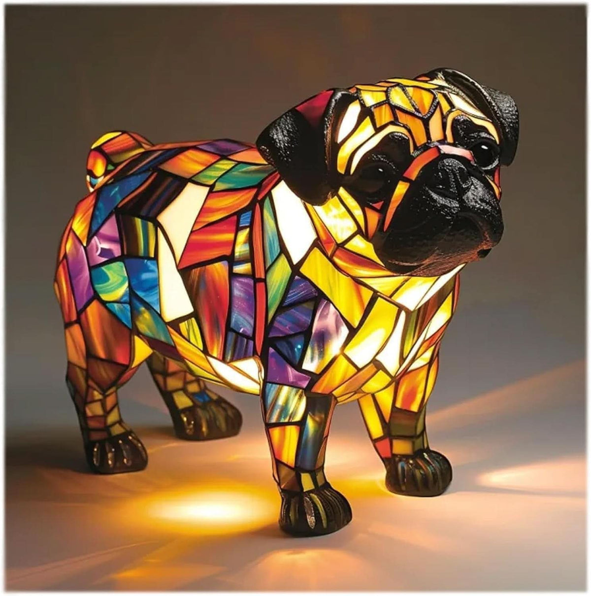 Lampada notturna LED artistica a forma di razza di cane per atmosfera accogliente