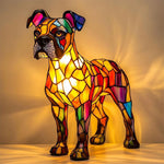 Lampada notturna LED artistica a forma di razza di cane per atmosfera accogliente