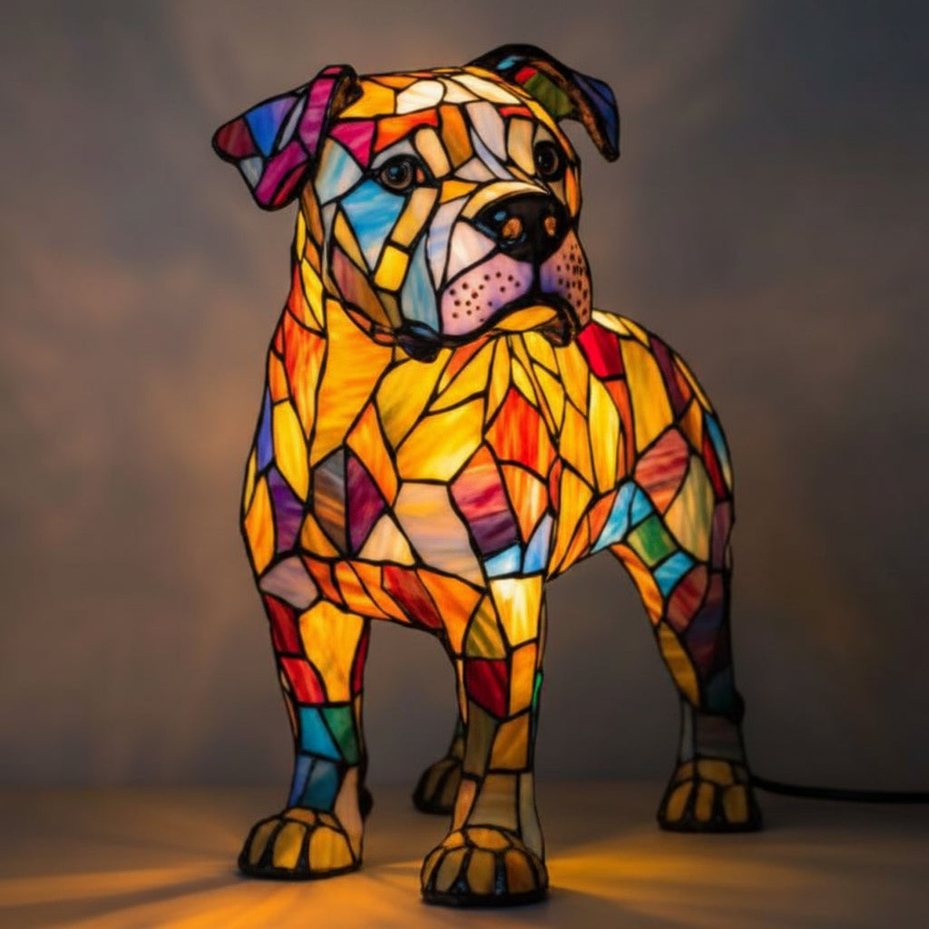 Lampada notturna LED artistica a forma di razza di cane per atmosfera accogliente
