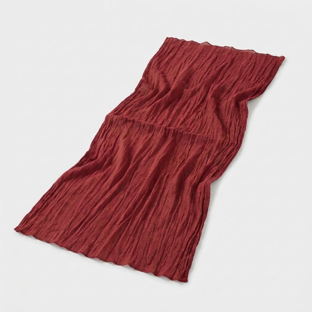 LISTINGOPT::kovosis::1246pack-cheesecloth-table-runner40x270cm-boho-gauze-fabric-rustic-sheer-tablerunner-for-wedding-bridal-shower-party-banquet::color-red