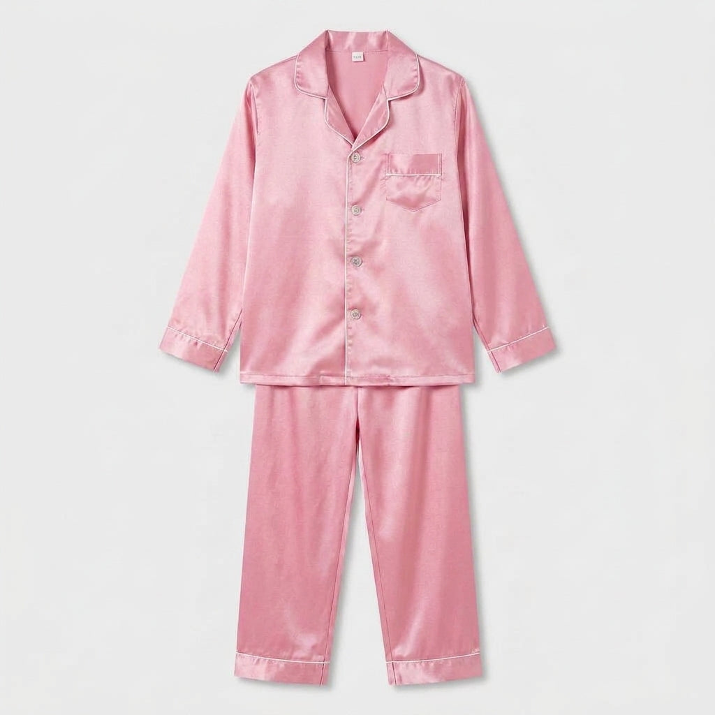 LISTINGOPT::kovosis::kids-pajama-set-sleepwear-soft-button-front-nightwear::color-pink