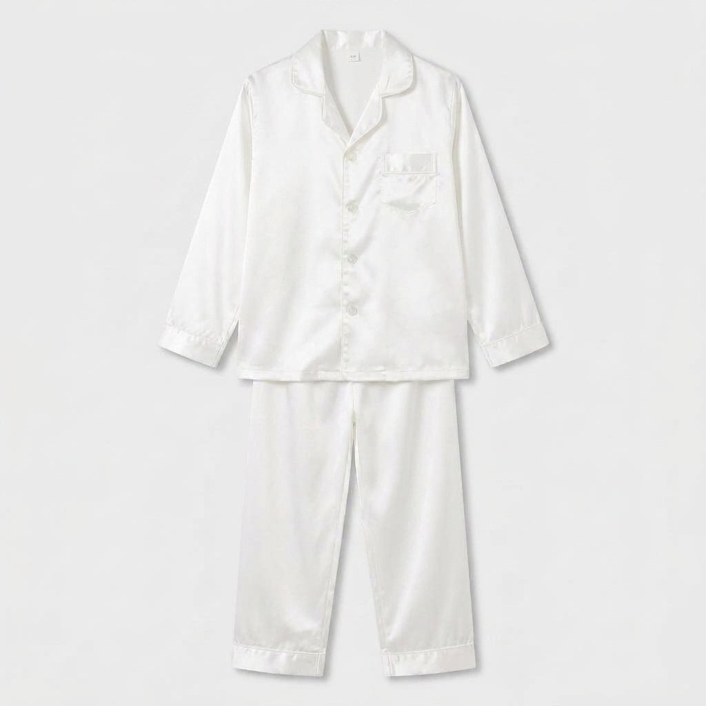 LISTINGOPT::kovosis::kids-pajama-set-sleepwear-soft-button-front-nightwear::color-white