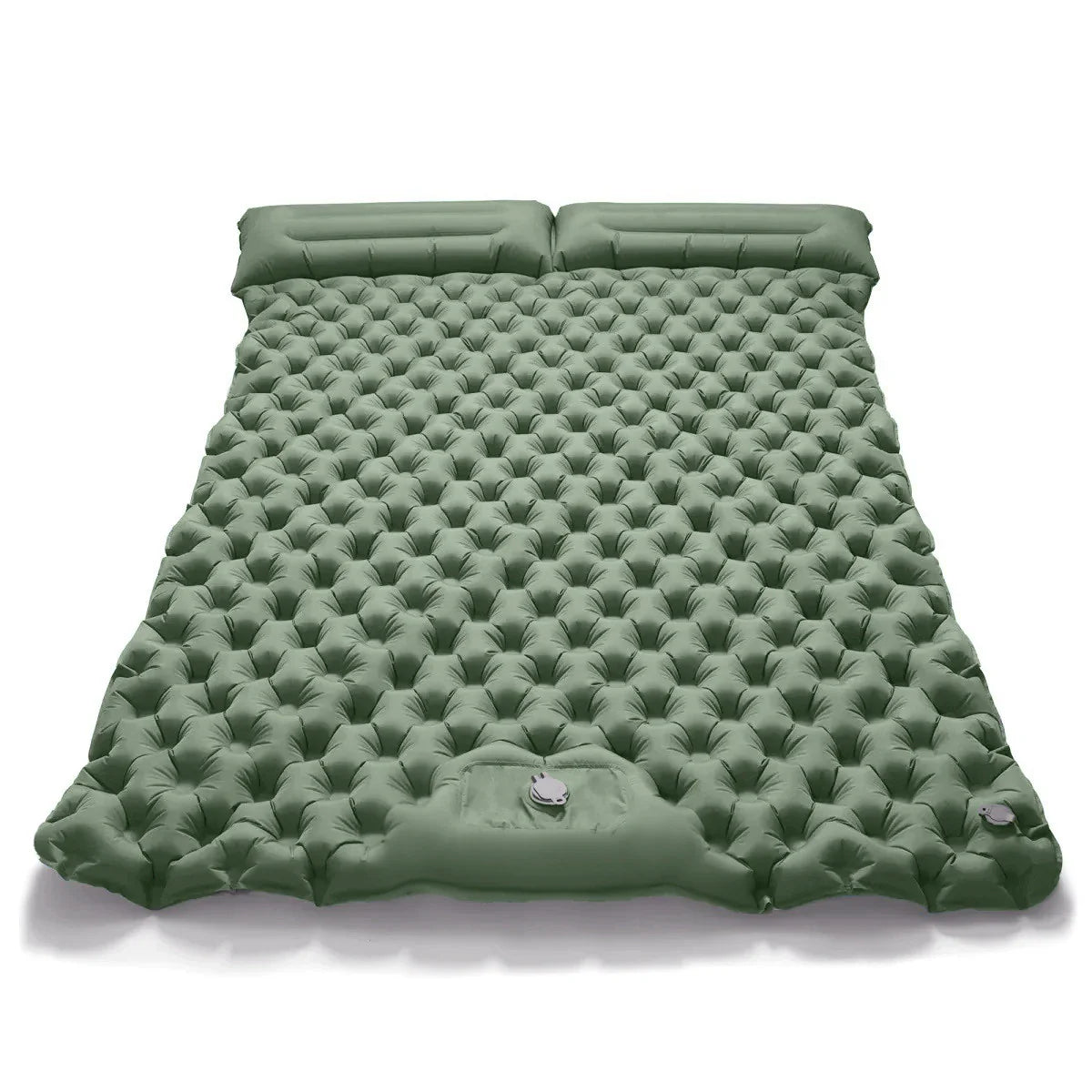 LISTINGOPT::kovosis::outdoor-camping-double-inflatable-mattress-extra-wide-sleeping-pad-ultralight-folding-bed-sleeping-mat-car-travel-mat::color-spring-rain-green