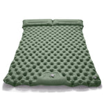 LISTINGOPT::kovosis::outdoor-camping-double-inflatable-mattress-extra-wide-sleeping-pad-ultralight-folding-bed-sleeping-mat-car-travel-mat::color-spring-rain-green