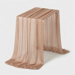LISTINGOPT::kovosis::table-runner-luxury-sheer-for-wedding-rustic-boho-party-bridal-shower-birthday-christmas-decorations::color-beige-pink