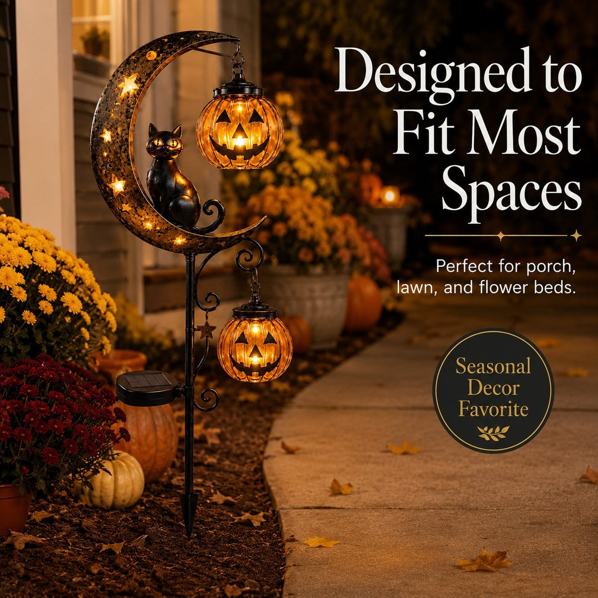 Luce da Giardino a Forma di Zucca Luna per Sentieri Incantati