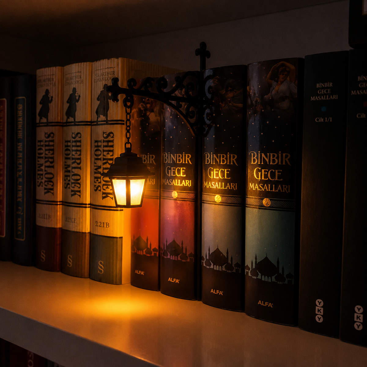 Bücherregal-Laternenlicht für magisches Regallicht