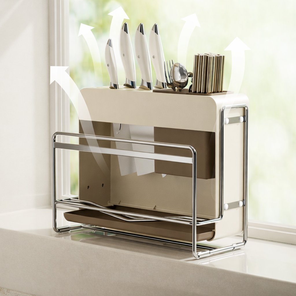 Bloc de rangement pour couteaux pour un ordre sculpté en cuisine