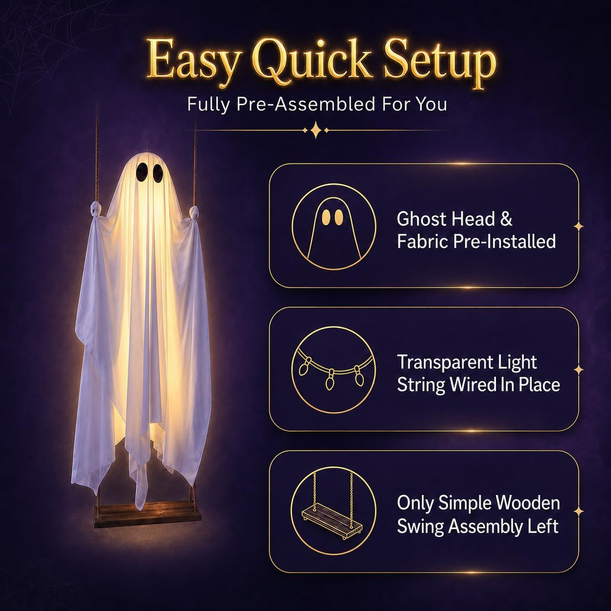 Iluminación de fantasma oscilante para encanto encantado