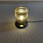 Lampada da Tavolo in Vetro Ambra per Caldo Bagliore Nordico