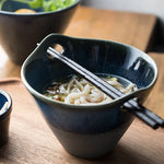Bol à soupe artisanal en céramique avec deux anses