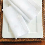 White Hemstitch Linen Napkins (6-Pack)