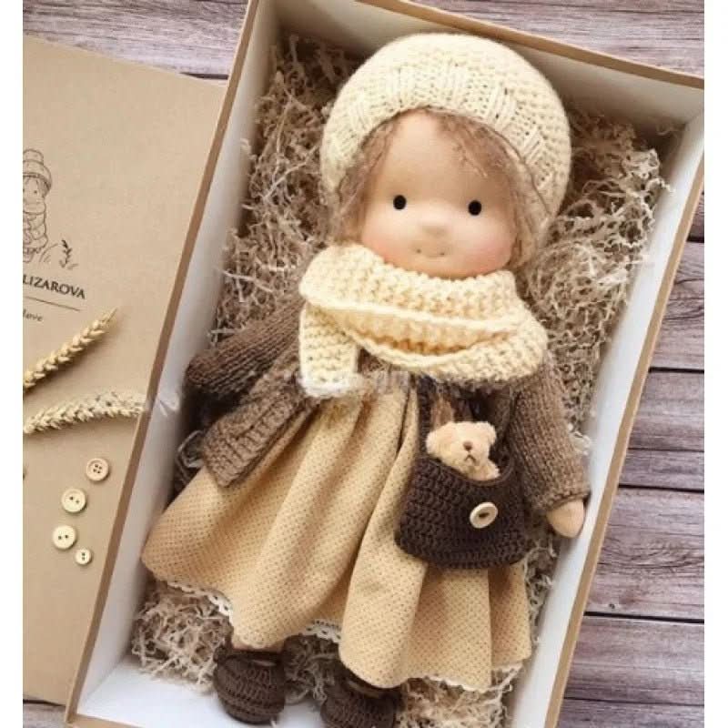 WALDOLLY - Handmade Waldorf cotton doll designed for soft, natural, and imaginative play with timeless minimalist charm