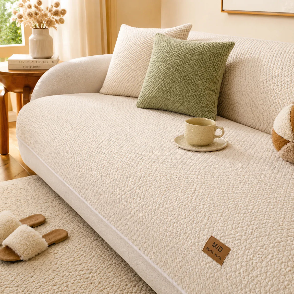 Non Slip Sofa Cover With Pet-Proof Style
