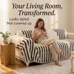 Plush Couch Cover With Stay-Put Comfort