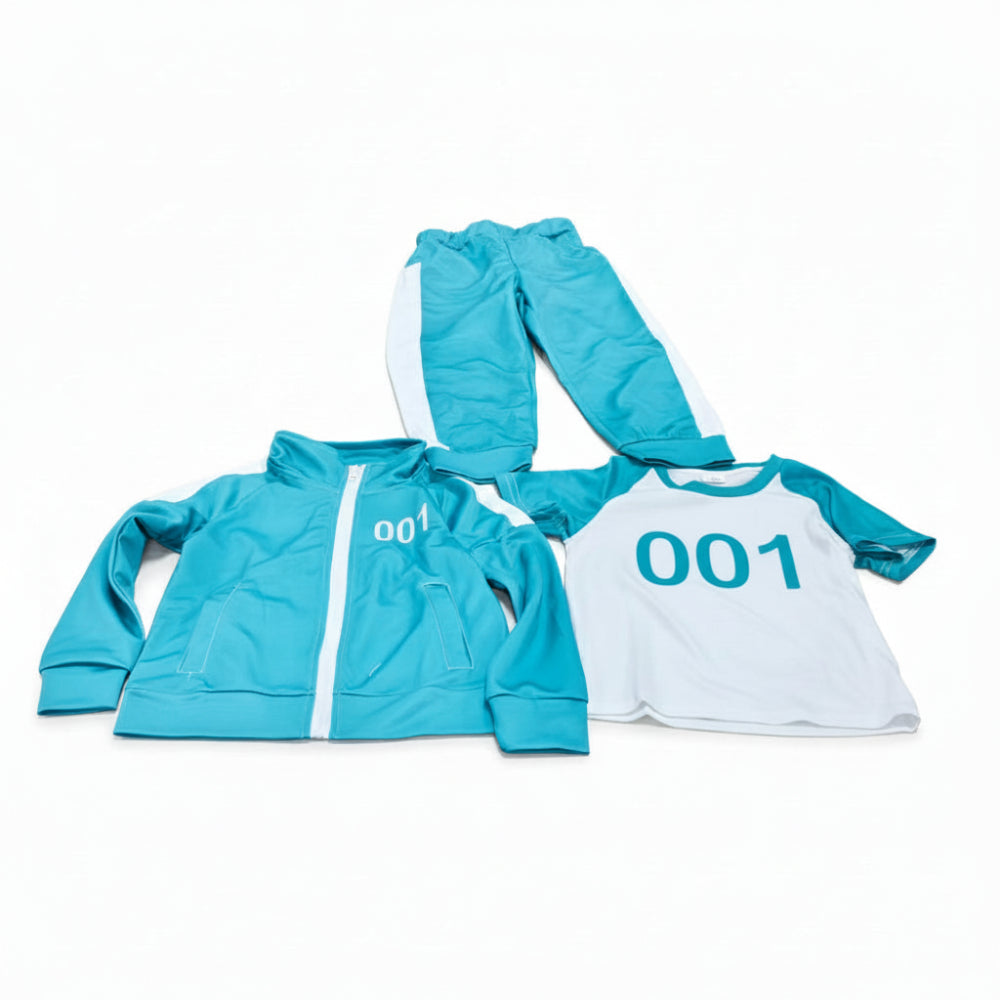 Kinder Kostüm Trainingsanzug 3-teiliges Outfit Set