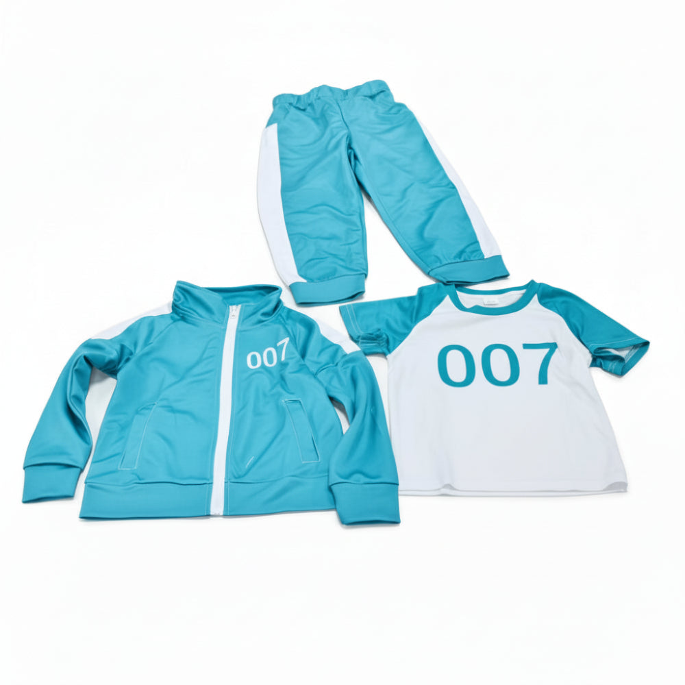 Kinder Kostüm Trainingsanzug 3-teiliges Outfit Set