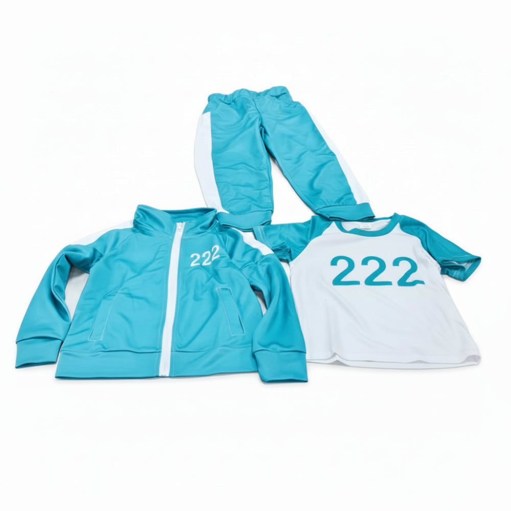 Kinder Kostüm Trainingsanzug 3-teiliges Outfit Set