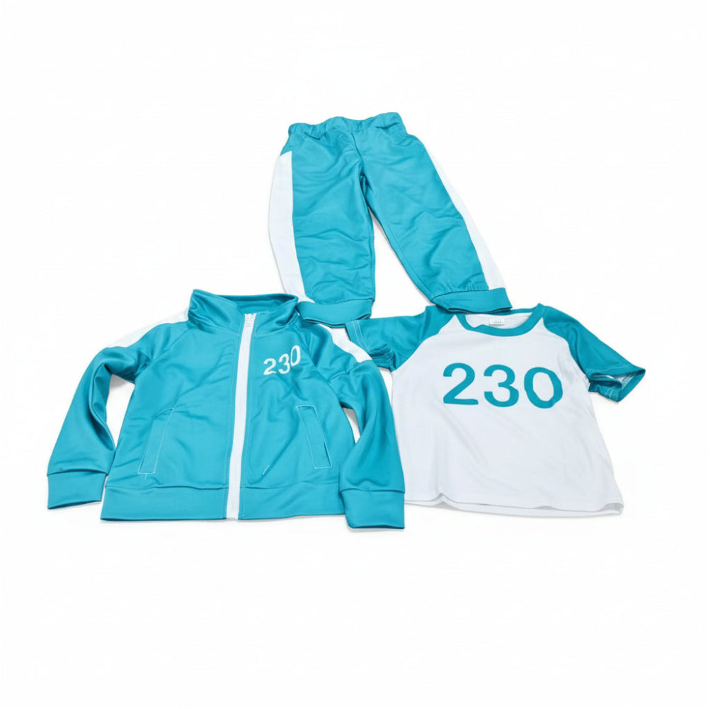 Kinder Kostüm Trainingsanzug 3-teiliges Outfit Set