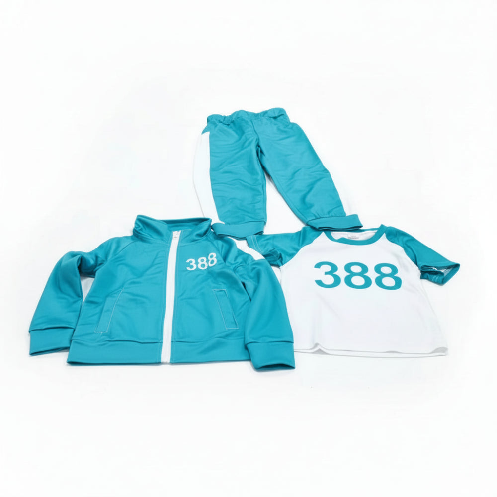 Kinder Kostüm Trainingsanzug 3-teiliges Outfit Set