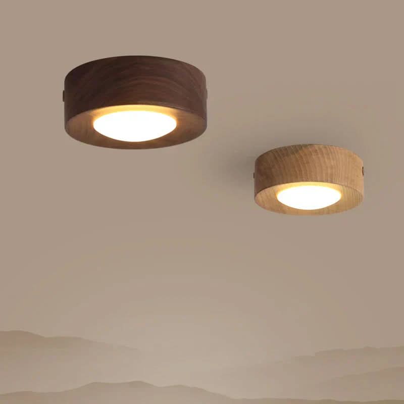 Walnut Lighting for an Artful Energy-Saving Glow