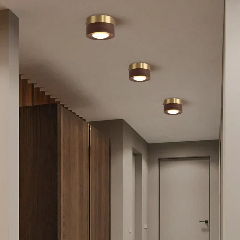 Walnut Lighting for an Artful Energy-Saving Glow