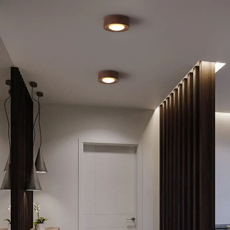 Walnut Lighting for an Artful Energy-Saving Glow